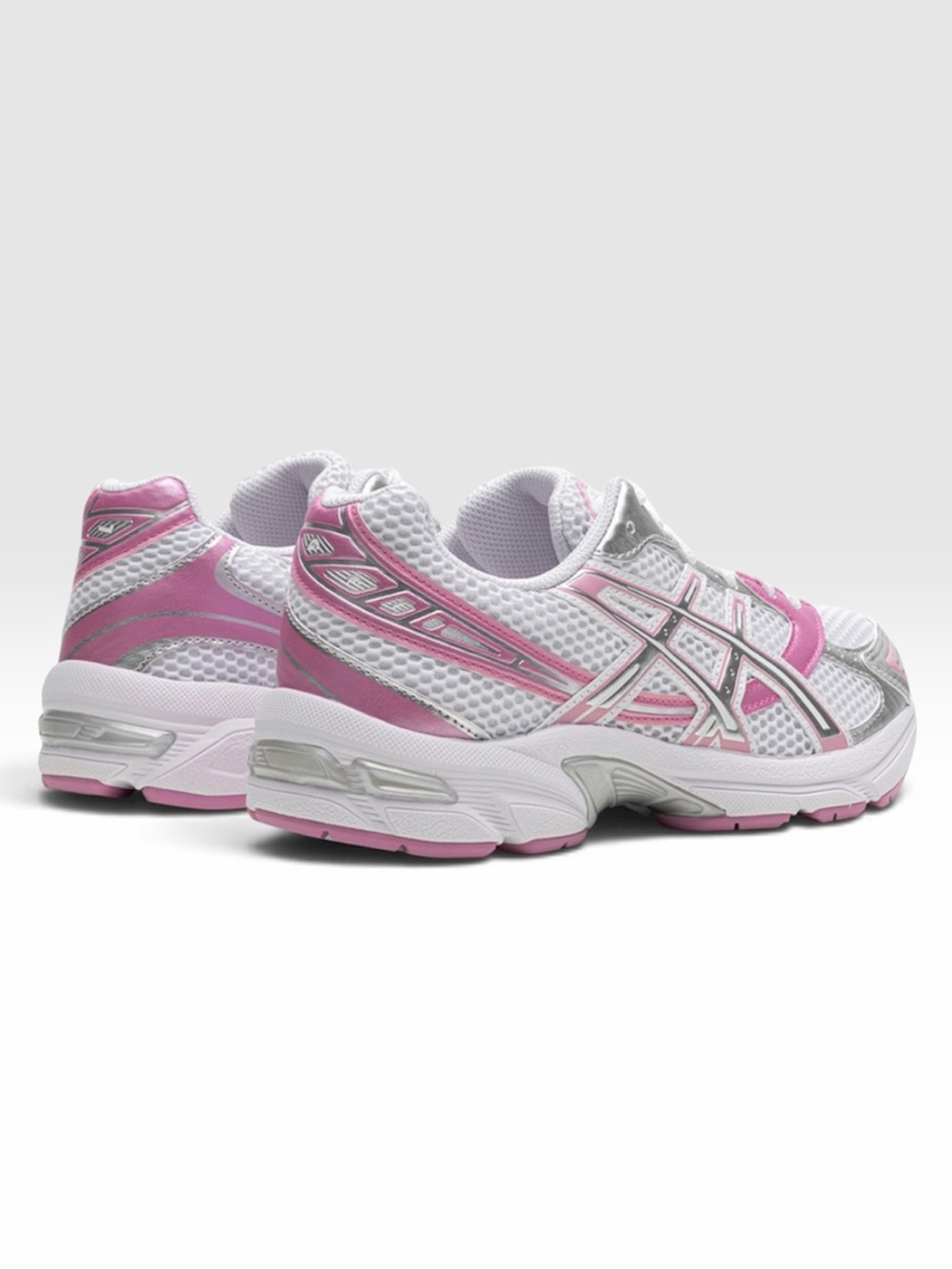 ASICS NEW Womens Gel 1130 'White Silver Pink Sneakers Size 6 - Picture 2 of 10